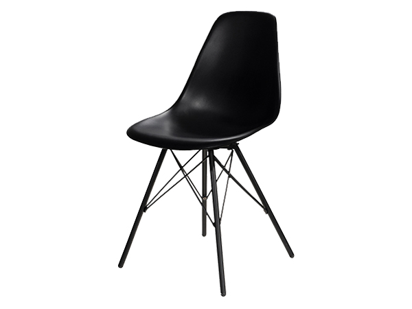 CEGS-032 | Chelsea Chair w/ Black Tower Base Black | Trade Show Furniture Rental