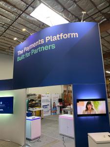 RENTAL: Modified RE-9135 Island Design with Curved Gravitee Panel System Wall -- View 4